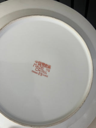 Vintage Chinese hand painted floral plate