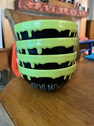 Rae Dunn Witch's Brew Green Slim Bowl EACH