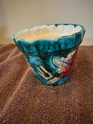 Vtg Italian Art Pottery Planter