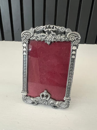Small ornate pewter frame