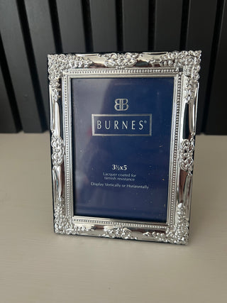 Ornate tarnish resistant silver plate frame