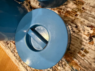Vintage MCM Blue Nesting Canisters Set of 4 Rare