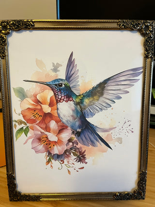 VTG 80s Standing Frame Flower Corner 8x10