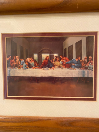 Vtg framed art print da Vinci's "The Last Supper" RCD