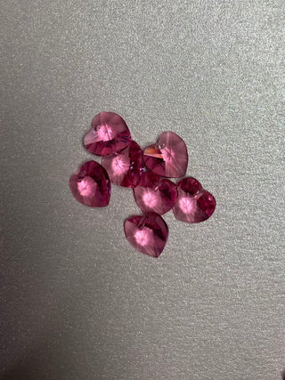Swarovski Hearts 10mm Rose 6 pk