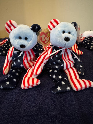 Spangle TY Beanie Baby 1999 Patriotic Bear