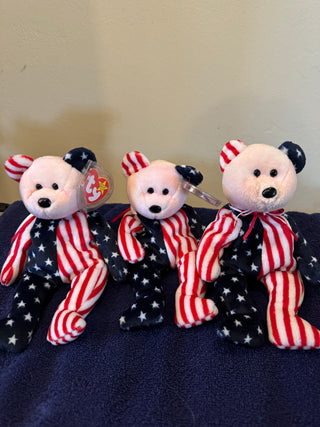 Spangle TY Beanie Baby 1999 Patriotic Bear
