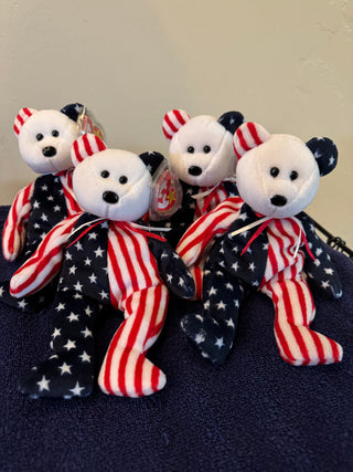 Spangle TY Beanie Baby 1999 Patriotic Bear