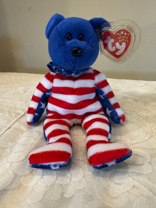 Liberty TY 8" Beanie Baby Plush Bear
