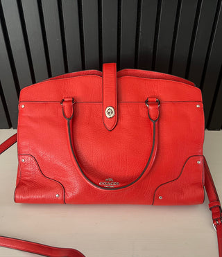 Coach red Mercer satchel handbag