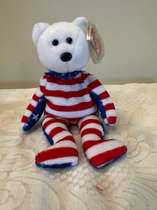 Liberty TY 8" Beanie Baby Plush Bear