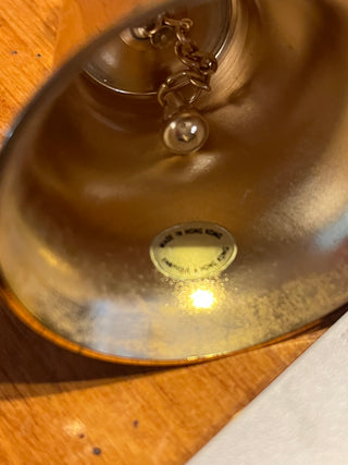 Vintage Gatco Brass Bell w/Crystal Orb Made In Hong Kong