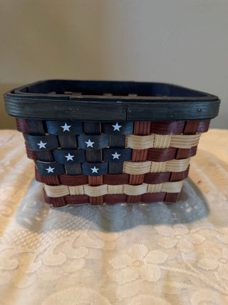 American Flag Themed Woven Basket