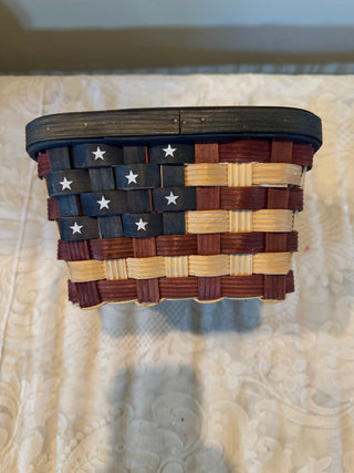 American Flag Themed Woven Basket
