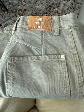 Free People Lucky You Barrel Jeans Size 27