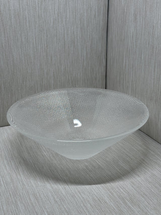 Kosta Boda Limelight Crystal Glass Bowl Goran Warff Swedish MCM 10.5x3