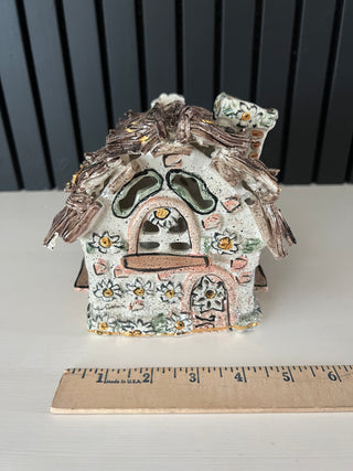 Mom’s nest hand painted ceramic tea light