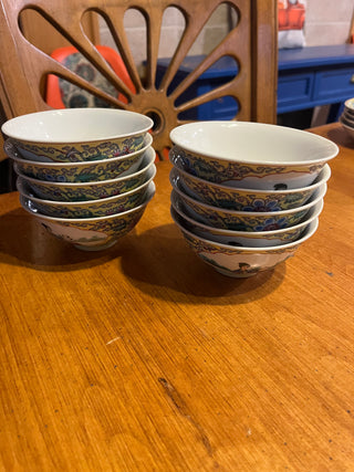 Rare Chinese Jingdezhen Famille Rose? 2.5" Sauce Bowl EACH