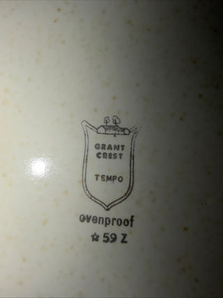 Vintage Grant Crest Tempo Mid-Century MCM Atomic Starburst Serving Platter Speckled VV