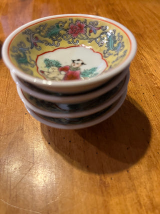 Rare Chinese Jingdezhen Famille Rose? 4" Sauce Bowl EACH