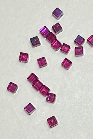 Swarovski Cubes 4mm AB Fuchsia 20pk
