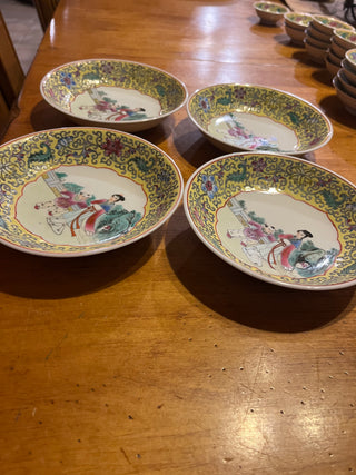 Rare Chinese Jingdezhen Famille Rose? 5.5" Porcelain Dessert Dish EACH
