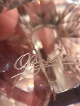 Signed by Oleg Cassini Pink Butterfly Paperweight figurine VV