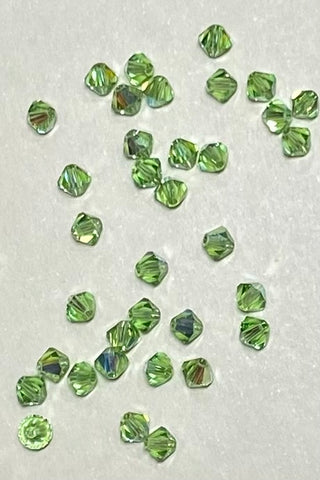 Swarovski Bicone 4mmAB Peridot 40 pk