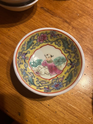 Rare Chinese Jingdezhen Famille Rose? 2.5" Sauce Bowl EACH