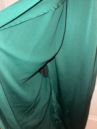 Express XS Green Strappy Satin Midi Dress