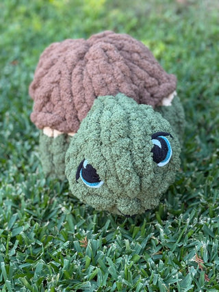 Turtle Plushie green w/brown shell