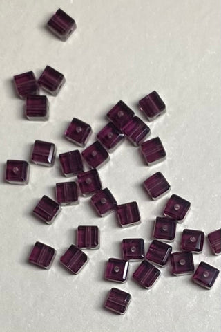 Swarovski Cubes 4mm Amethyst 20pk