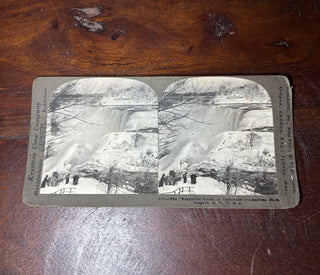 Antique view finder photo of Niagara Falls NY