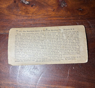 Antique view finder photo of Niagara Falls NY
