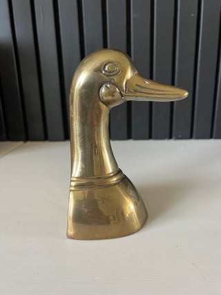 Vintage brass duck head