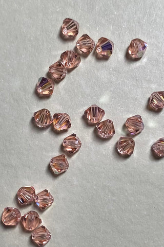 Swarovski Bicone 4mm AB Lt Peach 40 pk
