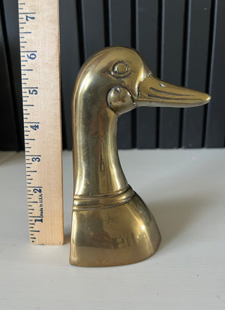Vintage brass duck head