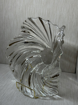 Mikasa Belle Epoque Crystal Low Bowl 13 Swirl Centerpiece Dish Germany Vintage
