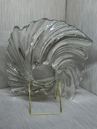 Mikasa Belle Epoque Crystal Low Bowl 13 Swirl Centerpiece Dish Germany Vintage