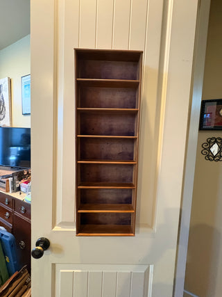 Antique Curio Shelf, maple w/7 shelves 10" x 31"