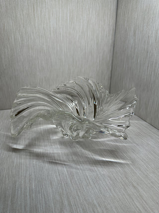 Mikasa Belle Epoque Crystal Low Bowl 13 Swirl Centerpiece Dish Germany Vintage