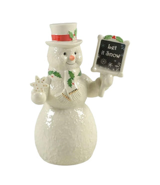 Lenox 2018 Holiday Snowman Figurine Created Exclusively for Macy's " Let It Snow" VV
