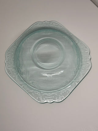 Madrid Aqua Blue Depression Glass 7" Square Salad Soup Bowl Federal Glass