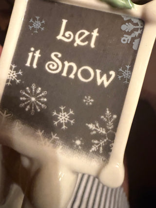 Lenox 2018 Holiday Snowman Figurine Created Exclusively for Macy's " Let It Snow" VV