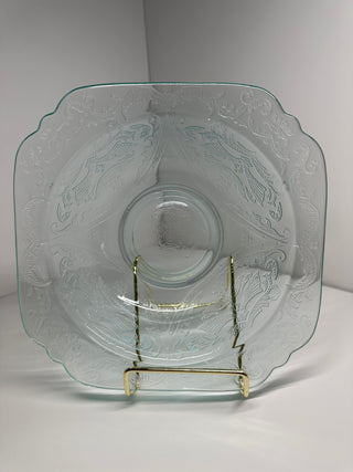 Madrid Aqua Blue Depression Glass 7" Square Salad Soup Bowl Federal Glass
