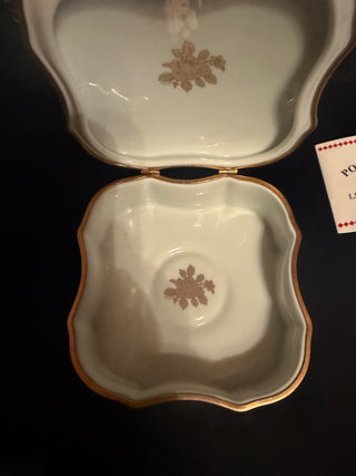 Limoges Gilt Porcelain & Brass with silver & gold details Jewelry Box