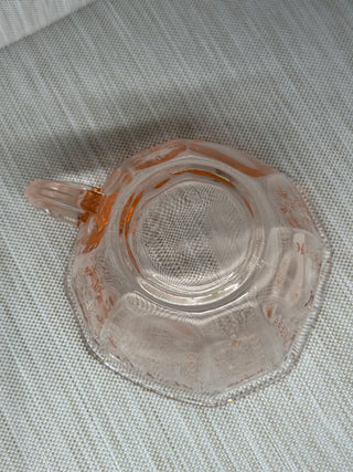 Princess Pink Depression Glass 5.5" Teacup & Saucer Set