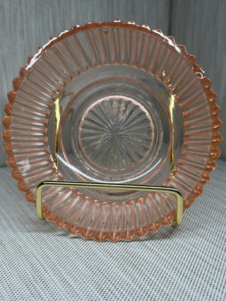 Queen Mary Pink Depression Glass 4.25" Ribbed Berry Bowl