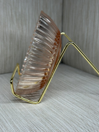 Queen Mary Pink Depression Glass 4.25" Ribbed Berry Bowl