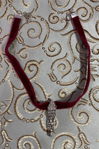 Velvet Chocker 5/8 inches wide with rhinestones